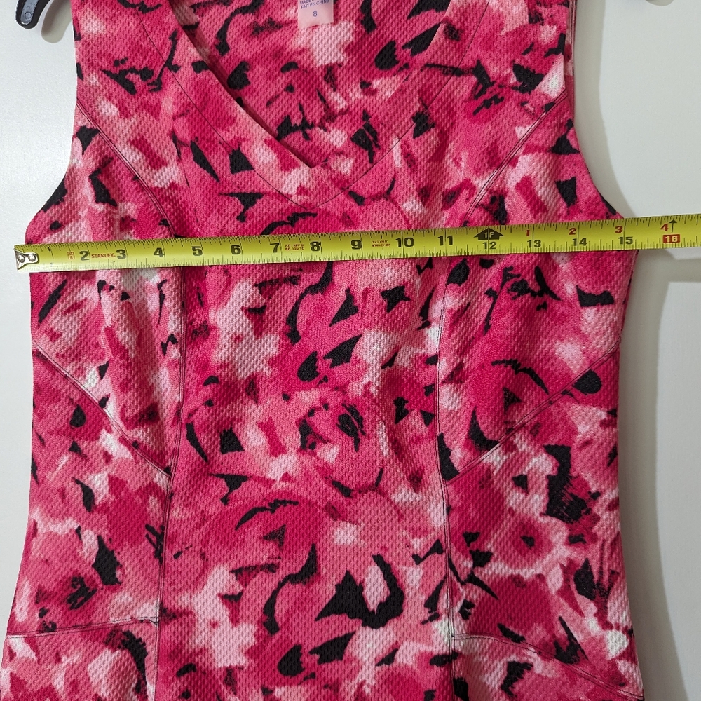 Pink and black flora Peter Nygard dress size 8 - Picture 6 of 6